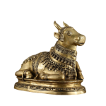 Brass Nandi Statue | 16.5" x 20" x 9" | 19.50 kg | Vintage Antique Tone | Traditional Hindu Temple Bull Sculpture | Sacred Art | Jaipurio